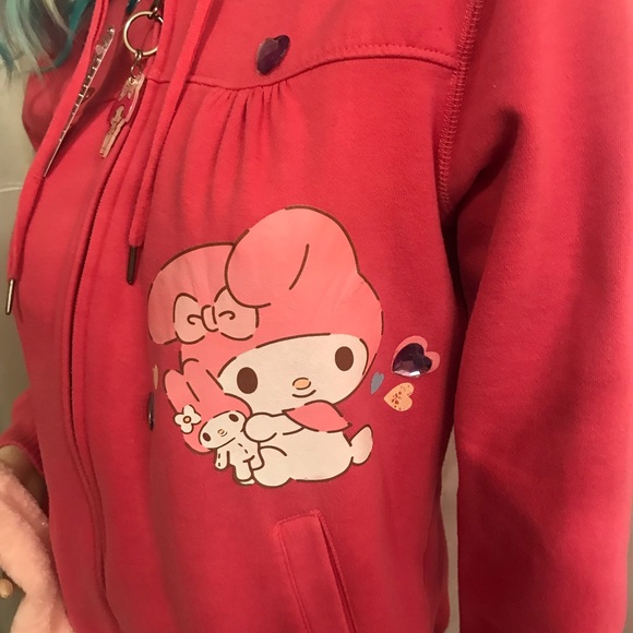Adorable vintage y2k pink custom my melody hoodie🍭💕 - Picture 4 of 13